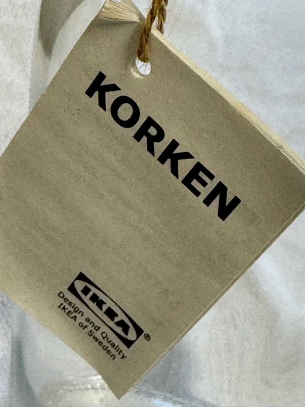 IKEA Clear Glass KORKEN Bottle with White Swing-Top